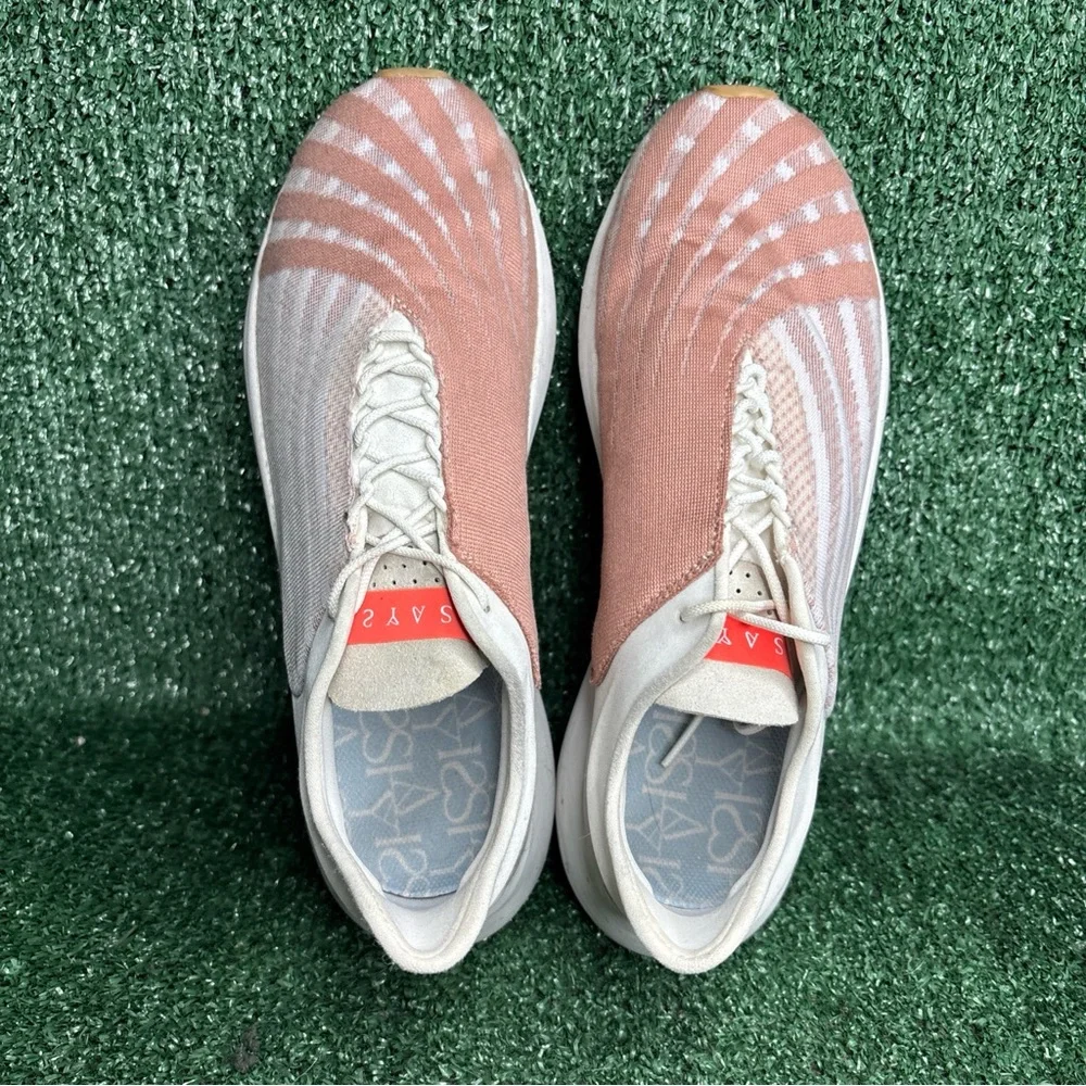 Saysh One Women's Size 9.5 Pink White Running Athletic Sneakers Shoes Women Made